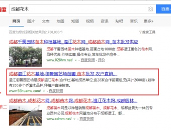成都花木，成都苗木簡(jiǎn)單的指導(dǎo)直接上百度首頁(yè)